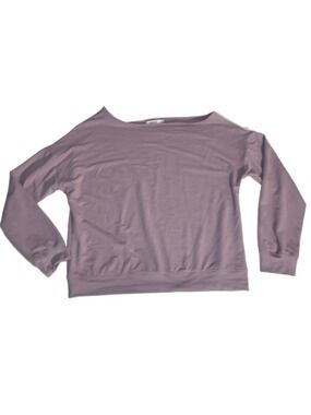 Women's COCO&TASHI Purple Long Sleeve off the shoulder Sweatshirt L